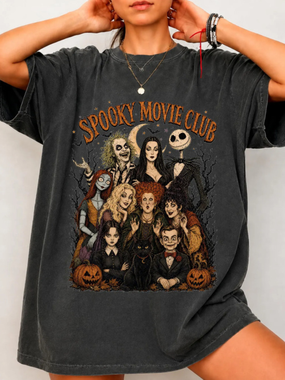 Spooky Movie Club Shirt, Vintage Halloween Tee, Hocus Pocus Beetle Juice Family